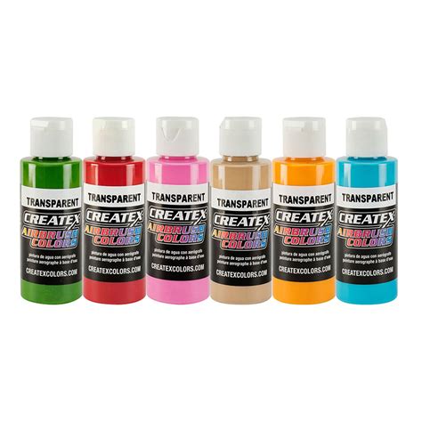 Createx Airbrush Colors 6 X 60ml Tropical Set Airbrushfarbe Tropisch 115810