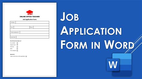 How To Create An Application Form In Microsoft Word Printable