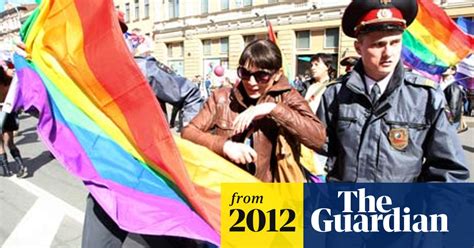 Russian Police Arrest Gay Rights Activists At May Day Rally Russia The Guardian