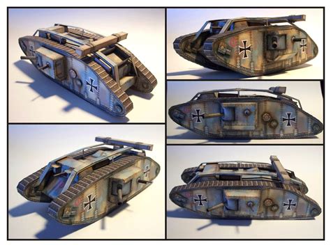 Wwi Tank Card Model By Frohickey On Deviantart