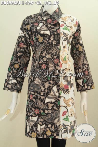 Jual beli dalam 30 detik. Baju Dress Batik Dua Motif Warna Pagi Sore, Busan Batik ...