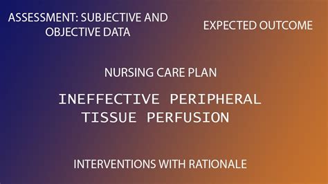 Ineffective Peripheral Tissue Perfusion Nursing Care Plan Youtube