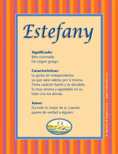 Estefany Significado Del Nombre Estefany Nombres
