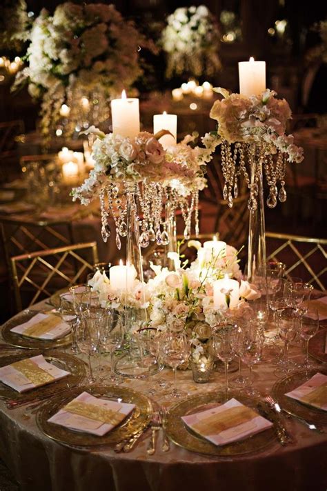 Tall Crystal Centerpieces