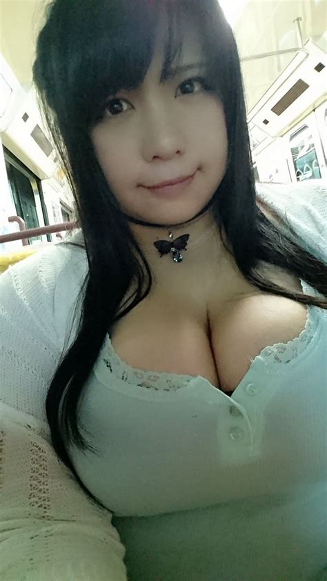 Chouzuki Maryou Highres 1girl Asian Black Hair Breasts Large Breasts Photo Medium