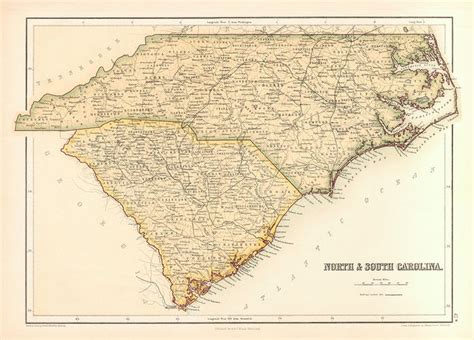 North And South Carolina Map Wallpaper South Carolina Map