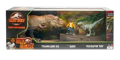 Tyrannosaurus T Rex Darius Blue Raptor Jurassic Park World New Camp