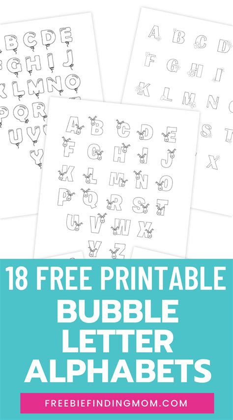 18 Free Printable Bubble Letters Templates Freebie Finding Mom In
