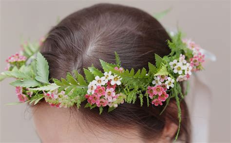Hair Wreath Tutorial Floral Hair Wreath Floral Head Wreath Hair