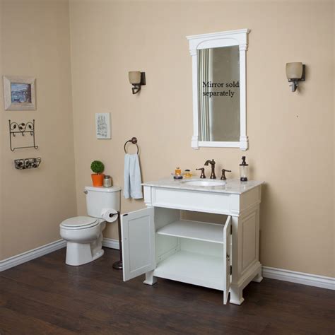 If you are unsure if this is the right. 36 inch Traditional White Finish Bathroom Vanity, White ...