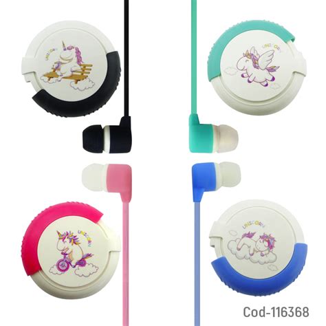 Kolm Audifonos Para Niños Con Cable Unicornio Mc 130 4 Colores En