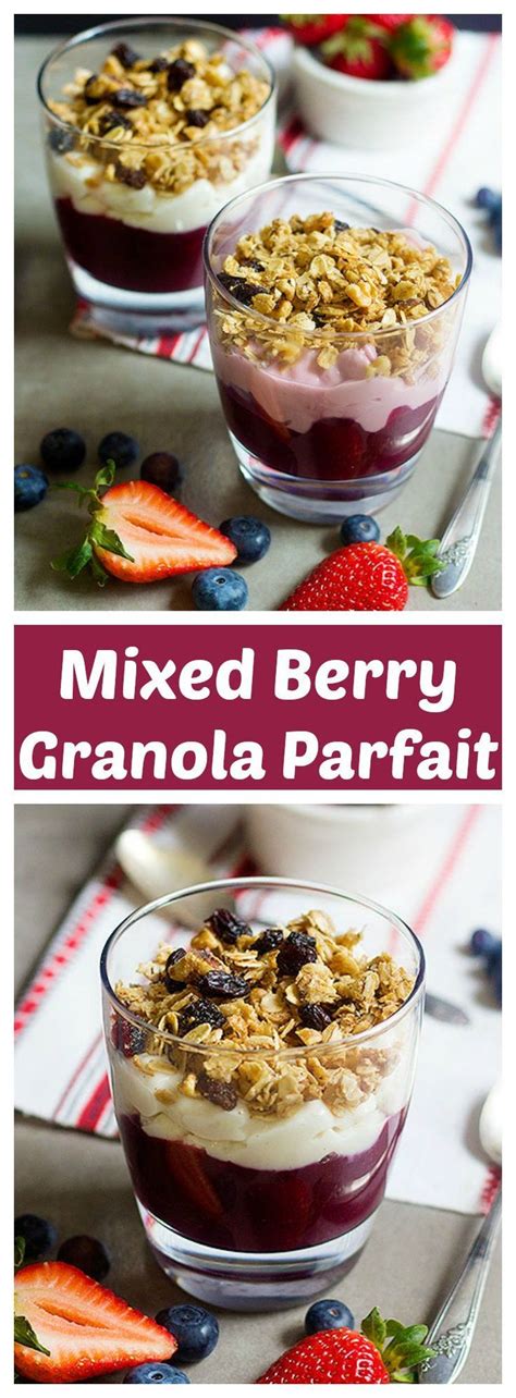 Start Your Day Happily With A Delicious Mixed Berry Granola Parfait