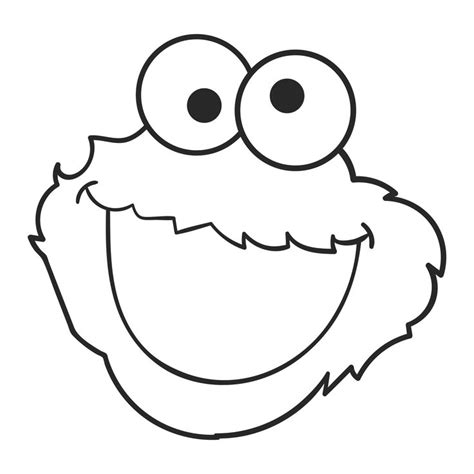 An Image Of Sesame Face Coloring Pages