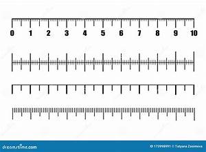 Vector Set Of Metric Rulers In Flat Style Ruler Scale Measure Or