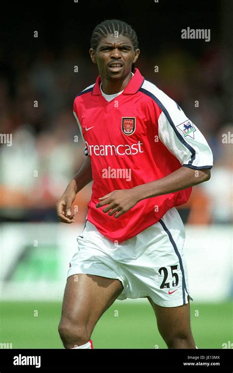 Nwankwo Kanu Arsenal Fc London Barnet V Arsenal 11 August 2001 Stock