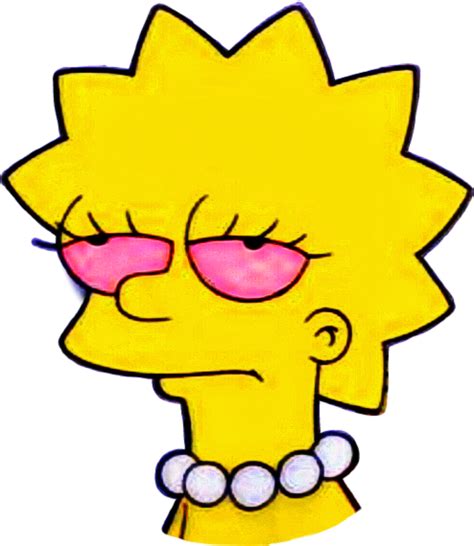 Lisa Simpsons Depressed Retro Sad Sticker By Katsfeels