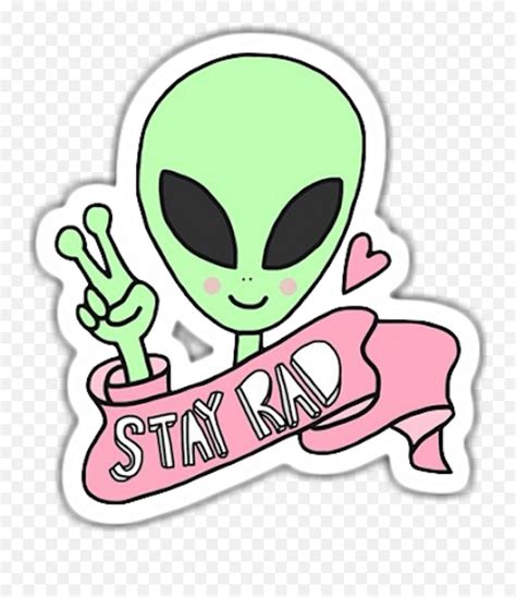 Rad Sticker Stickers Tumblr De Aliens Clipart Full Size Stickers Png