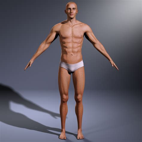 D Model Male Body Realistic Turbosquid