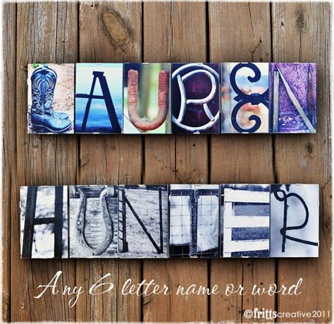 Beautiful 6 letter names for girls ; Bridal Party Wedding Gifts ANY 6 LETTER NAME in Alphabet Photography ...