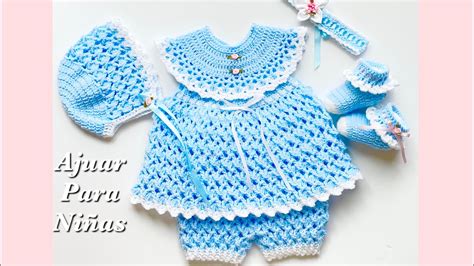 Vestido Para Bebé Tejido A Crochet Paso A Paso Muy Fácil Conjunto Para