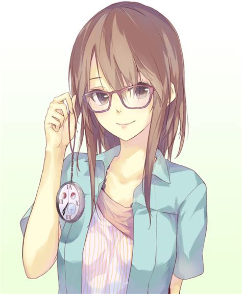 Anime Girl With Short Brown Hair And Headphones We Heart It Anime