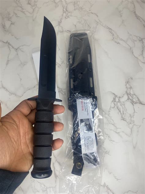 Ka Bar Usa Fighting Knife 1095 Carbon Steel Black 12 Fixed Blade W