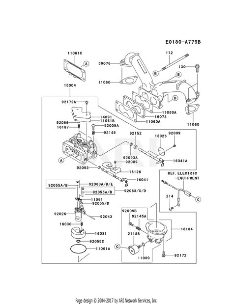 Kawasaki FH721V AS40 4 Stroke Engine FH721V Parts Diagram For CARBURETOR