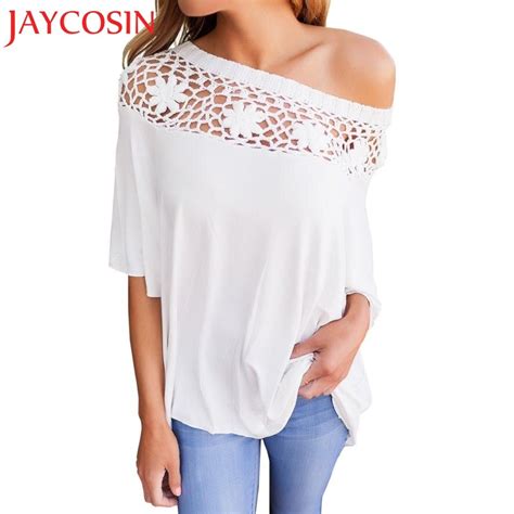 Jaycosin 2018 Womens Shirts Women Ladies Lace Tops Fashion T Shirt