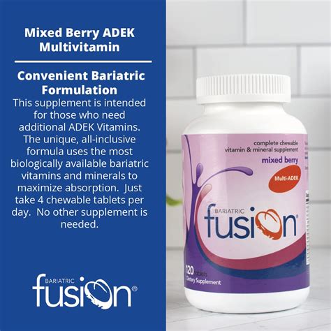 Buy Bariatric Fusion Chewable Multivitamin With High Adek Vitamins