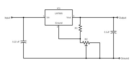 Lm7805 Circuit Voltage Regulator Ic Overview