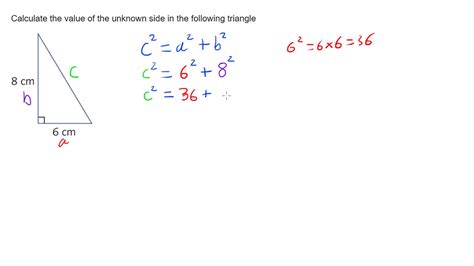 Pythagoras Theorem Example 1 Finding The Length Of The Hypotenuse