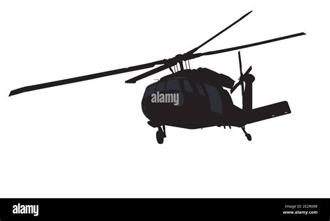 Silueta De Vector De Helicóptero Imagen Vector De Stock Alamy