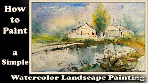 Watercolor Landscape Painting Step By Step Full Tutorial Youtube