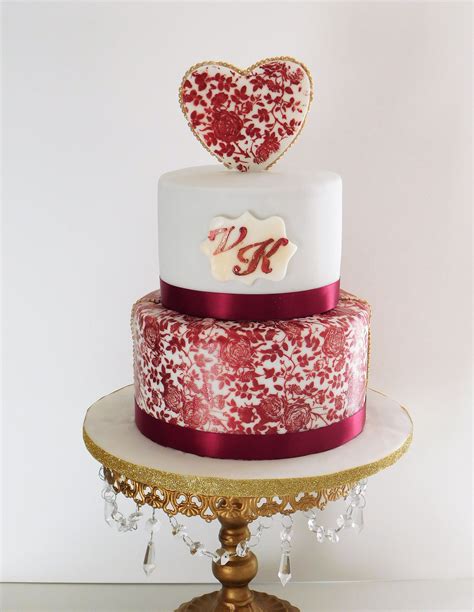 If you can dream it Romantic marsala wedding cake | Wedding cakes, Marsala ...