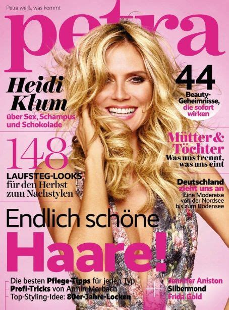 Heidi Klum Petra Magazine September 2016 Cover Photo Germany