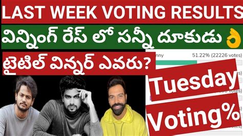 Big Boss 5 Telugu 15th Week Voting Polls Results Big Boss 5 Final