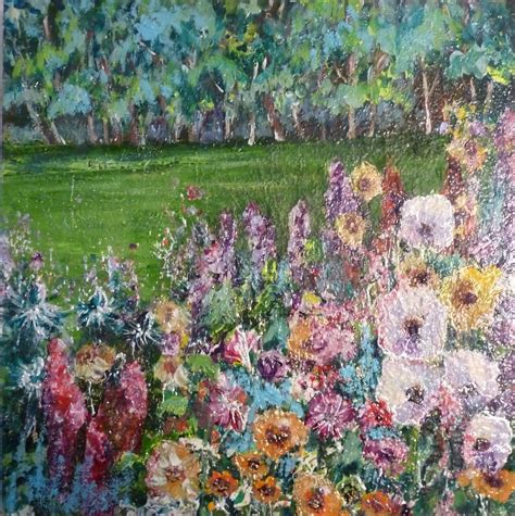 Fused glass art stained glass glass vase orange flowers spring flowers sculpture painting glass artwork flowering vines glass. JOAN SANDFORD-COOK: ANOTHER MAGIC GARDEN PAINTING