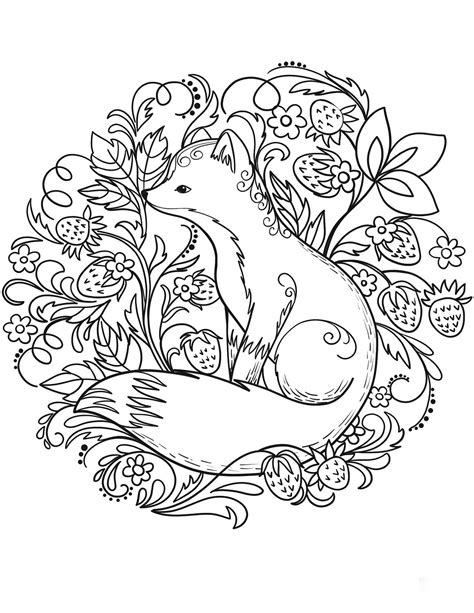 Fox Printable Coloring Pages