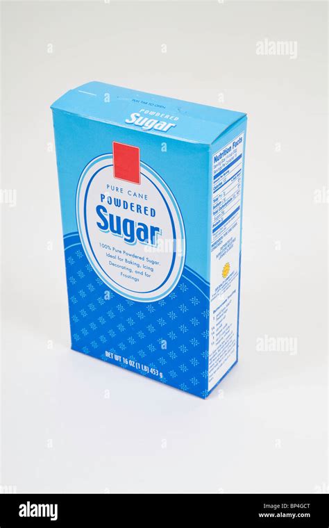A Box Of Powdered Sugar Stock Photo Alamy