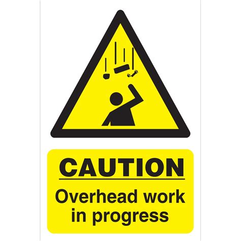 Free printable templates for coronavirus signage. Caution Men Working Overhead Signs | Hazard Workplace ...