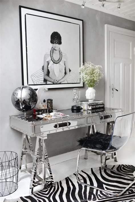 Glamorous decor is easy to achieve once you have a few of the elements we've listed! A glamorous office situation. | Home decor, Home, Decor