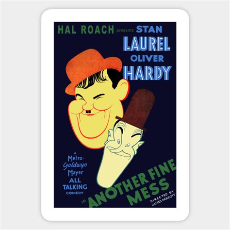 Another Fine Mess Laurel And Hardy Vintage Comedy Movies Sticker Teepublic