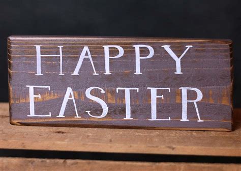 Happy Easter Hand Lettered Wood Sign Purple The Weed Patch