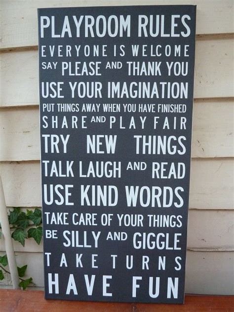 Playroom Rules Hand Painted Wood Sign Painted Wood Signs Hand
