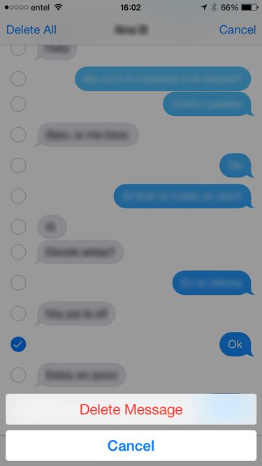 How Do You Delete Individual Texts From A Message Conversation In Ios 8