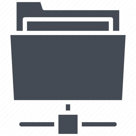 Connected folder, folder sharing, linked folder, server folder, server storage icon