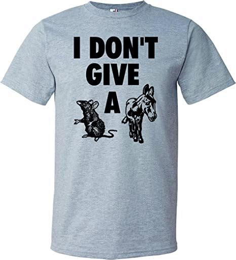 men s i don t give a rats ass funny saying humor t shirt sport gray 2x clothing