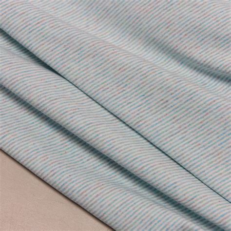 Recycled Cotton Knit Fabric Small Stripe Promenade Fine Fabrics