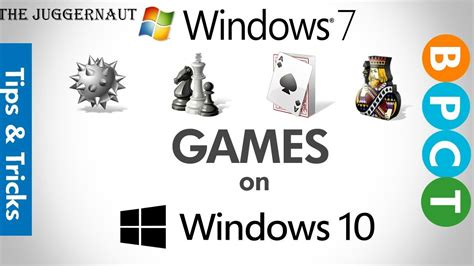 How To Get Windows 7 Games On Windows 10 For Free 2017 Youtube