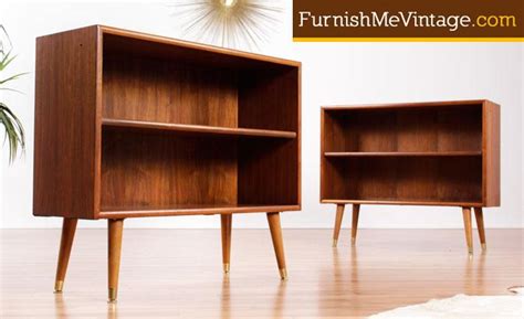 Small Mid Century Modern Bookcases 2 Available